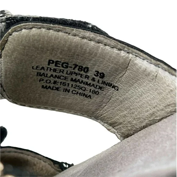 Alegria PEG 780 Black Silver Mosaic Black Silver Slip On Slide Comfort Sandal 39 - Picture 7 of 10